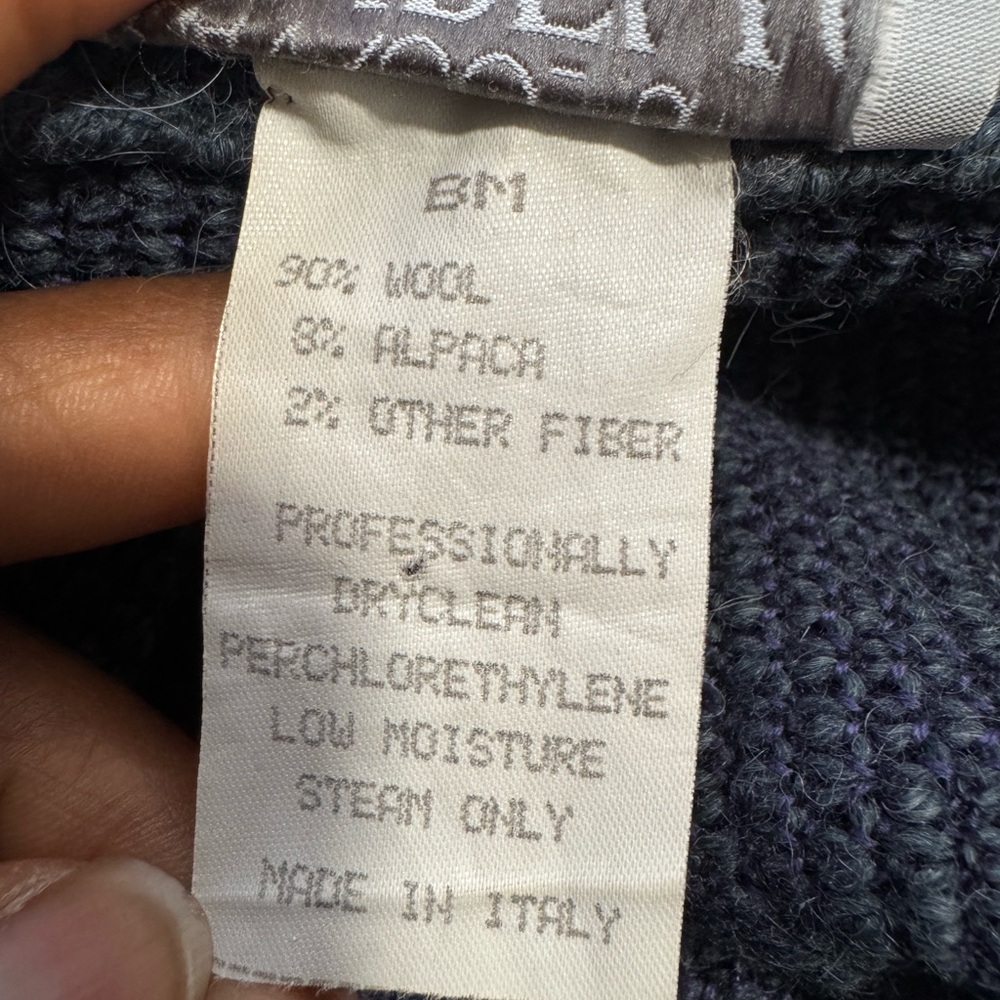 Arian Kool for Zimbello Vintage V-Neck Wool/Alpaca Sweater Sz - Picture 10 of 13